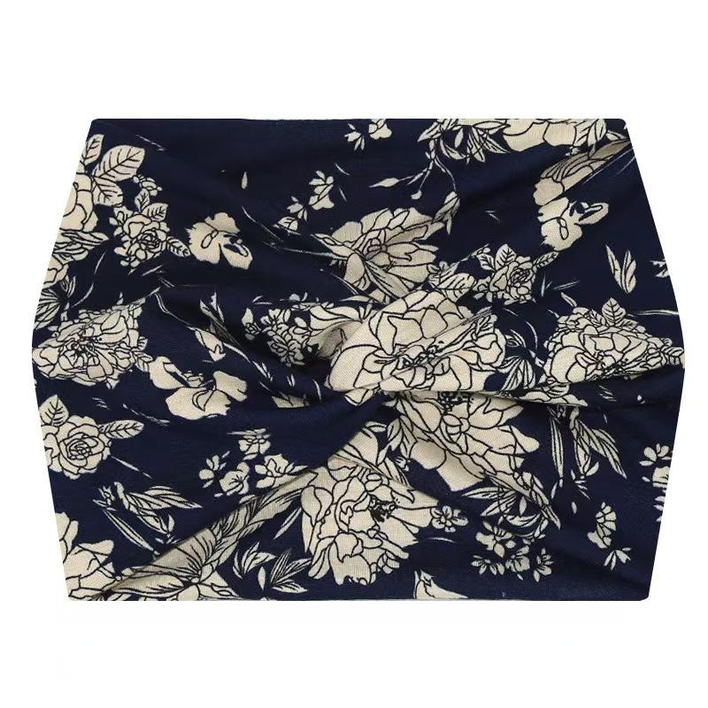 African Extra Wide Elastic Wrap Headband for Yoga and Sports