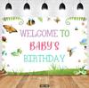 Insektenthema Hintergrund Ameise Marienkäfer Blattgirlande Banner Hintergrund Kindergeburtstagsparty Dekoration Babyparty Anordnung