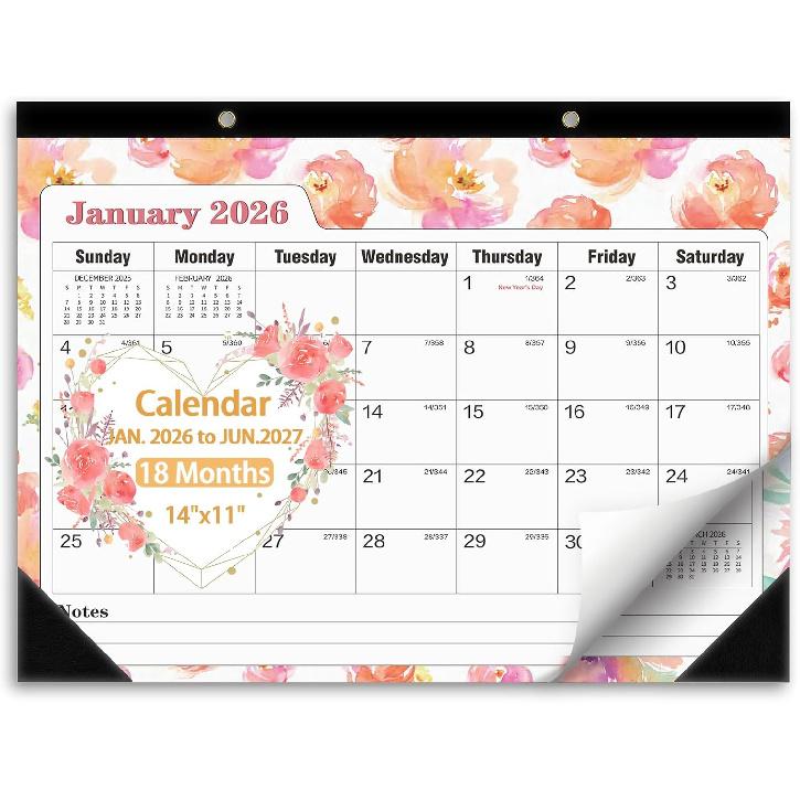 Small Desk Calendar 2026 - Standing 2026 Desk Calendar, Oct.2025 to Dec.2026, 8  x 6 , Monthly Flip Desktop Calendar with To Do List, Your Personal F-Pink Floral
