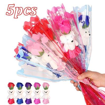 Künstliche Bär Seife Rose Bouquet Valentinstag Graduierung Geschenk Hochzeit Hause Dekoration