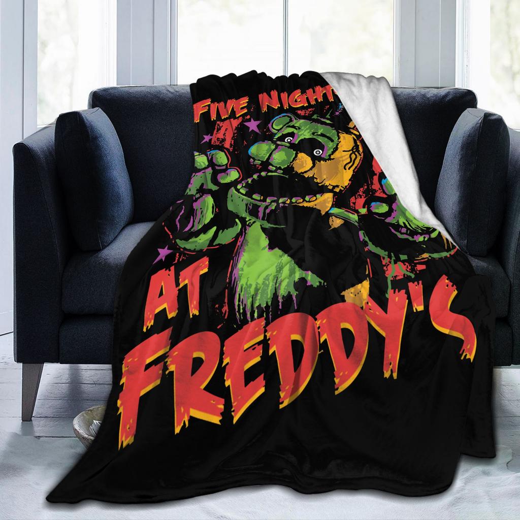 Bei Freddys Phantom Freddy Decken Fleece Herbst FNAF Spiel Atmungsaktiv Warm Überwürfe für Bettwäsche Schlafzimmer Bettwäsche Überwürfe