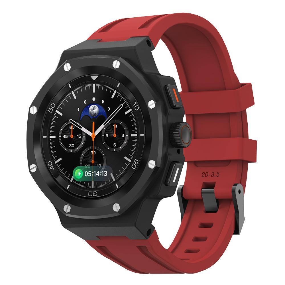 Zestaw Luksusowej Modyfikacji Do Samsung Watch 8 40mm 44mm Metalowa Koperta+Gumowy Pasek Do Watch 8 Classic 46mm Zestaw do Przeróbki Akcesoria