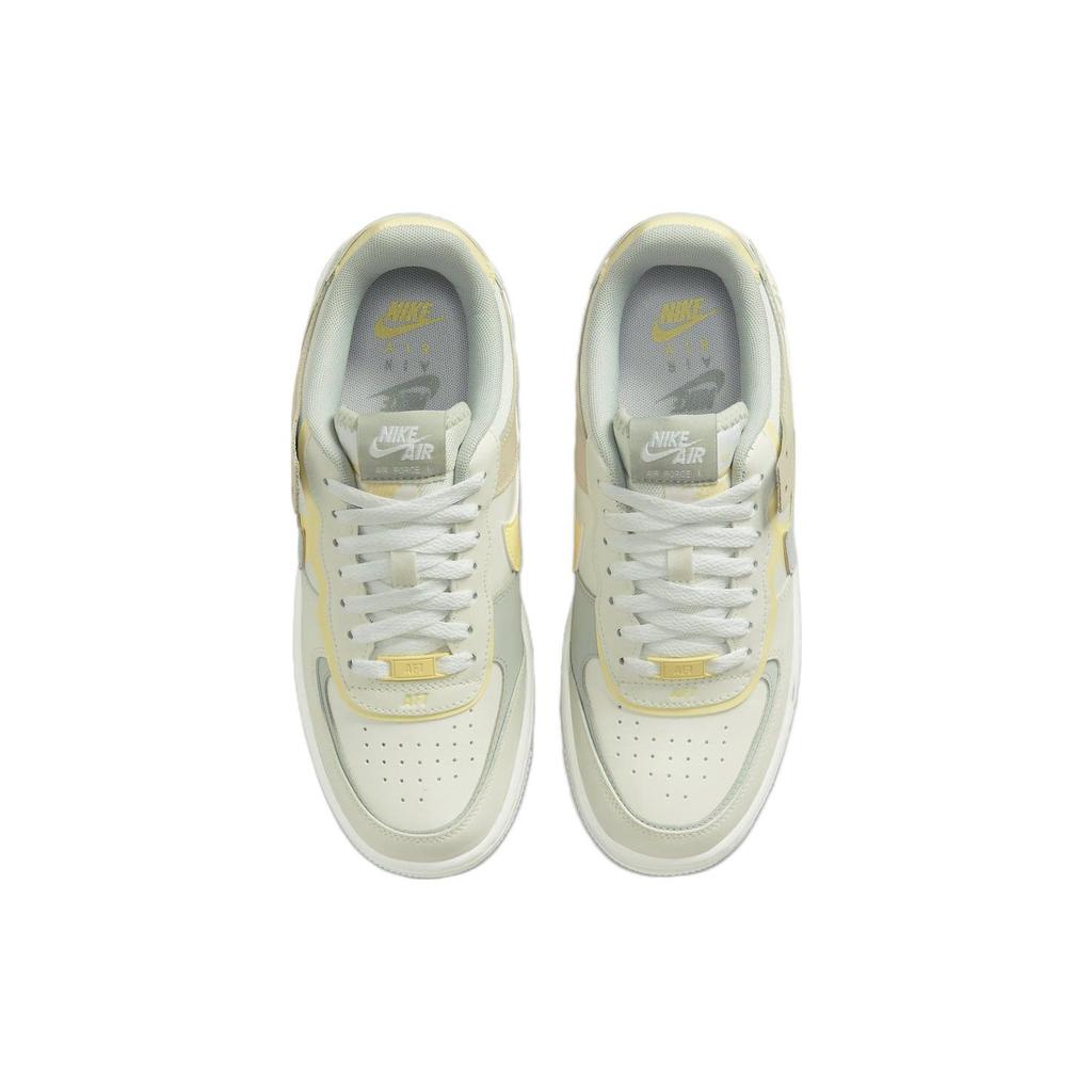 Nike  Air Force 1 Shadow Pearl White Citron Tint Women Sneakers Cream Sail Light-Silver DR7883-101