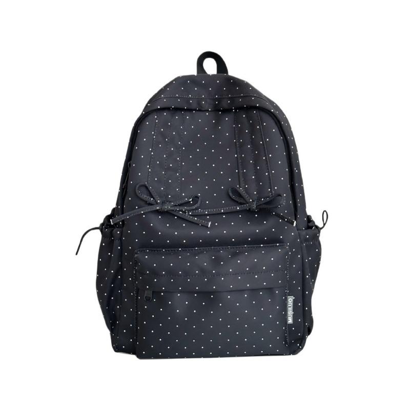 School bag summer new small fresh polka dot sweet girl travel mini backpack high value literary and art fan girls backpack