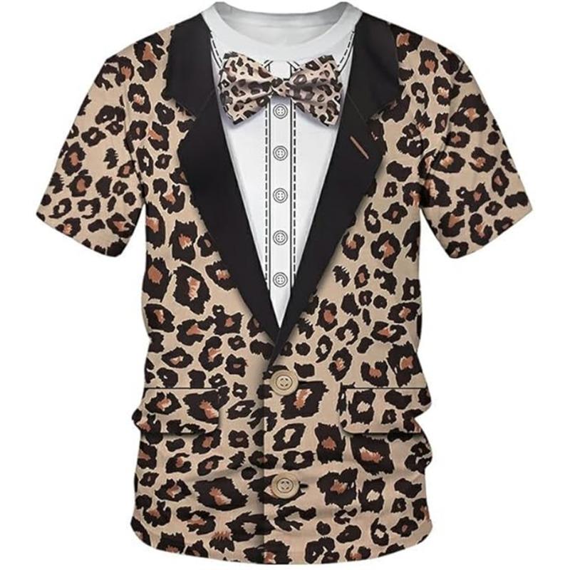 

Животное Леопард Тигр Детская Взрослая Футболка с Принтом Летняя Женская и Мужская Повседневная Уличная Футболка с Коротким Рукавом для Девочки и Мальчика 100