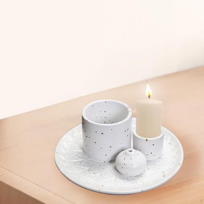 Kerzenteller für Räucherstäbchen, Keramikhalter Wohnzimmer- und Bürodekoration