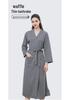 European American Style Women's Quick-Dry Absorbent Summer Waffle Bathrobe