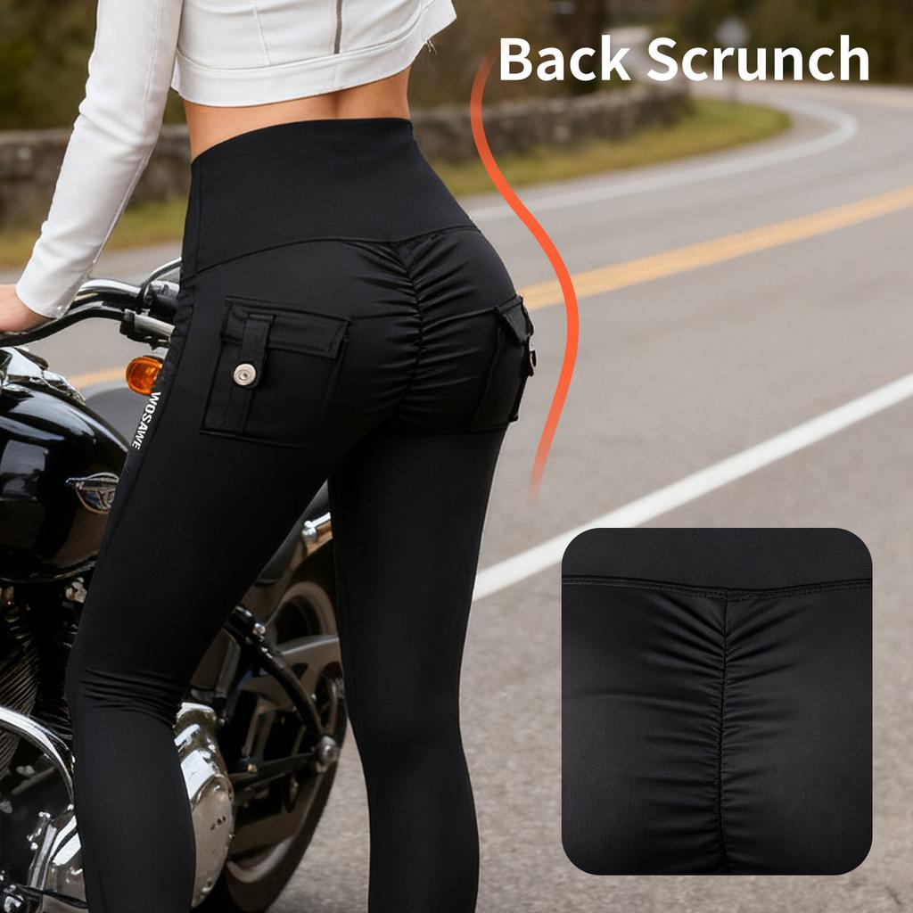 Wosawe Motorradhose Damen Offroad Motocross Rennhose Winter Motorradfahrhose Mit CE Schutz Kniepolster