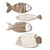 Wooden Fish Wall Decor Beach Nautical Coastal Theme Fish Wall Sculpture Wood School of Fish Wall Art Lake House Ocean Decor Vintage Ornaments