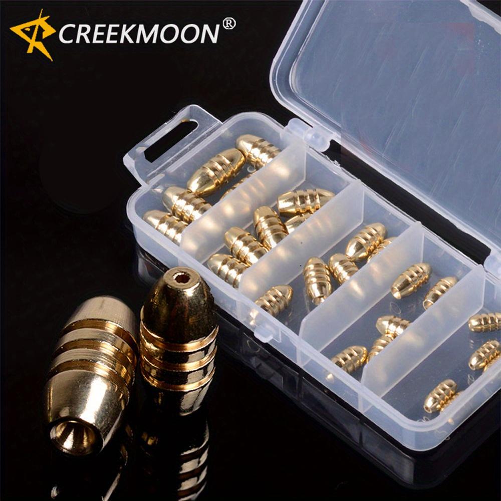 5 Sizes Fishing Copper Sinkers Set Weights 1.8-10g 21pcs Smooth Surface Reduces Resistance, Sinker for Drop Bass Fishing Tackle 260319