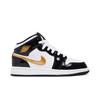 Air 1 Mid Patent SE dla dzieci 'Black Gold' (Dla obu płci) Dziecięce Buty do Koszykówki Czarne / Metaliczne Złoto / Białe BQ6931 007