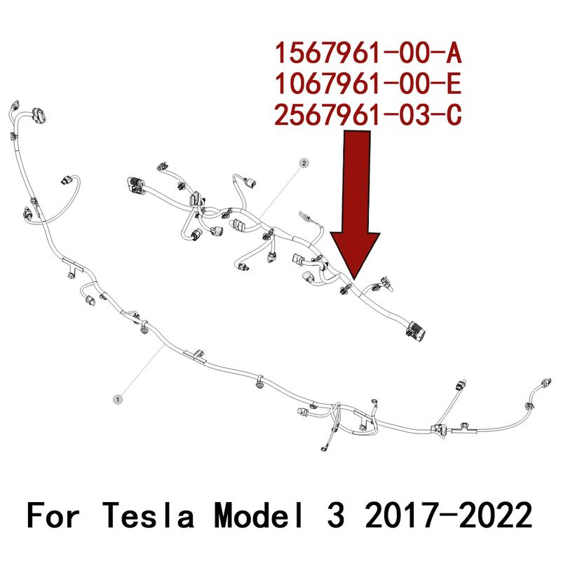 New For Tesla Model 3 2017‑2022 Air Conditioning Wiring Harness OEM 1567961-00-A 156796100A 1567961 00 A 1067961-00-E 1067961