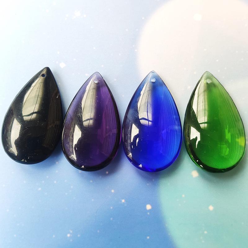 

Ожерелье с подвеской в виде цветного кристалла в виде капли воды - средний/большой ювелирный аксессуар Yellow