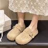 Retro Ugly Cute Bag Head Half Slippers Women's Spring and Summer New Wear Lazy Versatile Drag