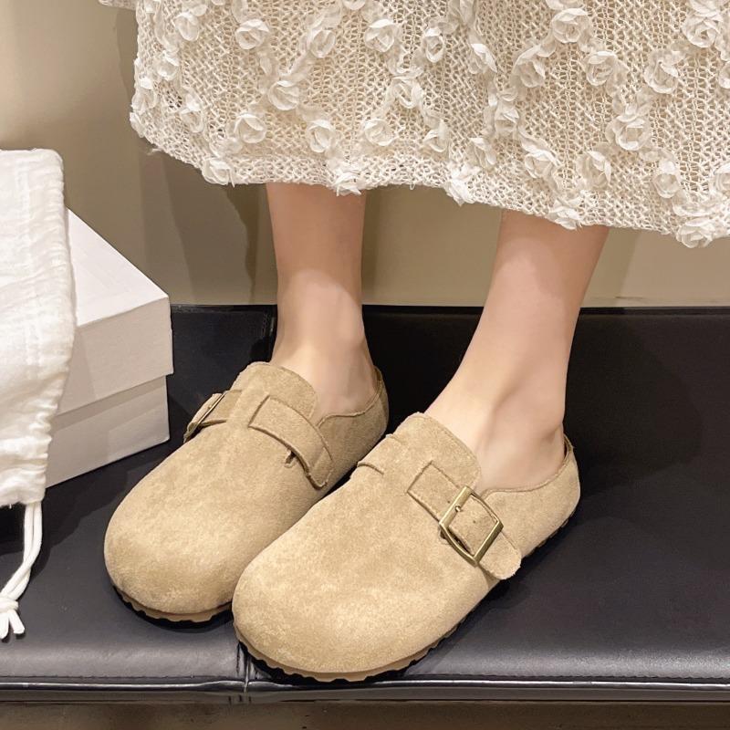 Retro Ugly Cute Bag Head Half Slippers Women's Spring and Summer New Wear Lazy Versatile Drag