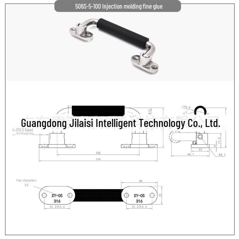 304 Stainless Steel Heavy-Duty Folding Handle for Industrial Equipment
