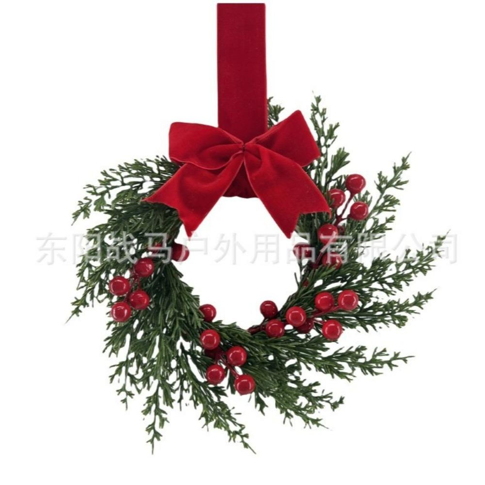 

Рождественский венок 26x26см Модный зимний венок из ягод Вешалка для входной двери Рождественское украшение Гирлянда для декора окна, стены, двери