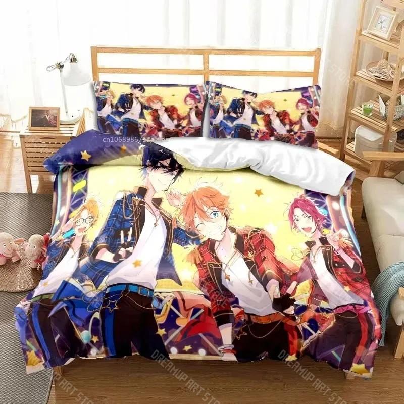 3D Anime Rock Band Ensemble Stars All Season Twin Bedding Set 3 Piece Comforter Set Bed Duvet Cover Double King Comforter Cover