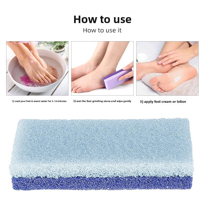 Shuangpin Striped Grindstone Foot Care Pedicure Sole Massage File PU Foam Removal Dead Skin Rub Foot Grindstone