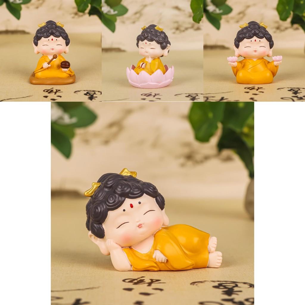 Adorable Resin Blessing Buddha Car Ornament For Home And Office Desk Decoration