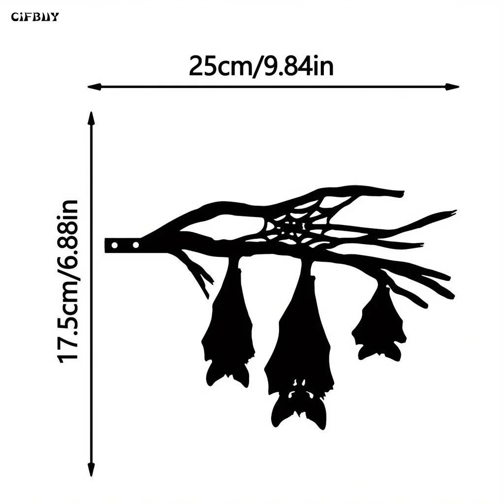 Кованая статуя летучей мыши Железная скульптура Садовое украшение Наружное украшение