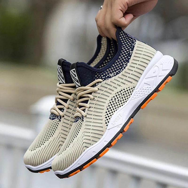 Men Shoes Casual Yez Fashion Sneakers Slip on Male Sport Running Shoes Breathable Training Walking Tennis Flats