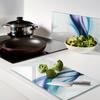 Durable and Stylish Glass Boards with Abstract Wave Pattern 2x30x52 Cm