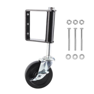 4in Torrolle 330lbs Lager 360 Grad Federbelastet Verstellbares Torrad mit Bremse für Hof