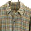 Vintage 60s Grandpa Check Pattern Long Sleeve Shirt Dress Women Used