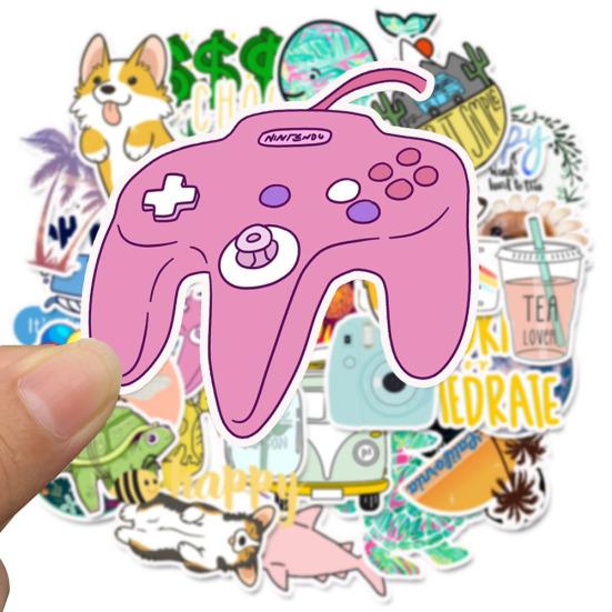50Pcs Dog Whale Stickers Balloon Bus Scrapbook Luggage DIY Diary Decal