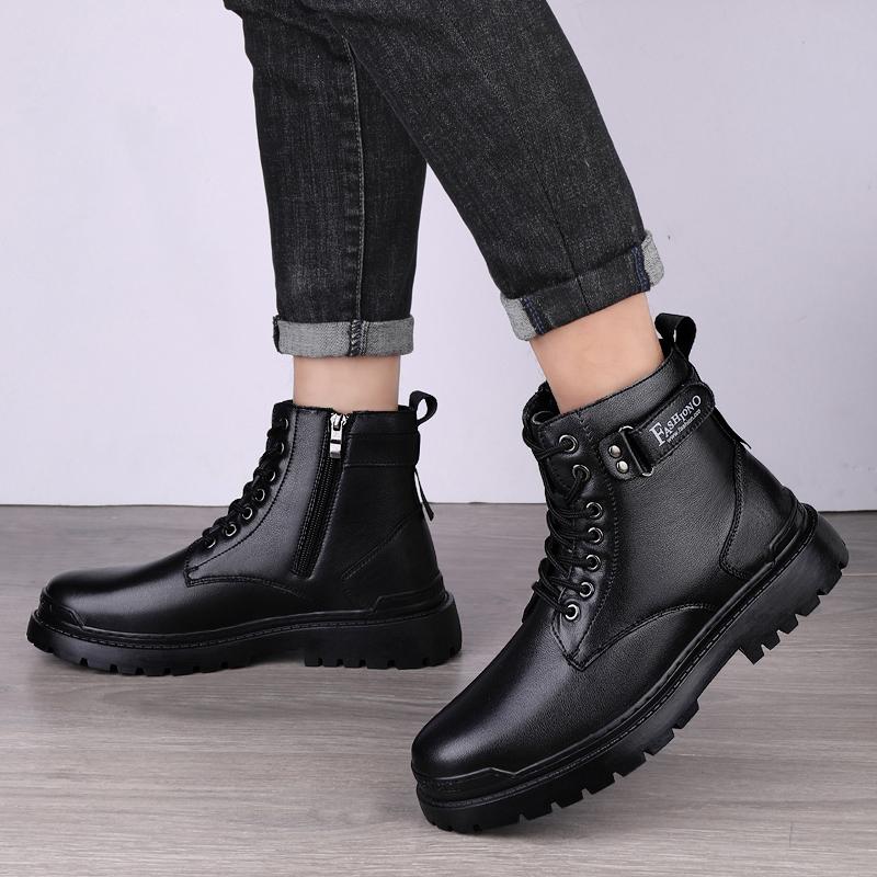 Winter /Herbst Herren Qualität Militär Lederstiefel Outdoor Taktische Wüsten Kampfstiefel Motorrad Stiefeletten Schneeschuhe