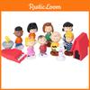 Peanuts Movie Snoopy 14 stuks/set Figuur Liefde Huisdier Taarttopper Decor Speelgoed