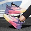 2025 Winter New Leather Waterproof Couple Sneakers Popcorn Carbon Plate Piled Soft Sole Running Shoes