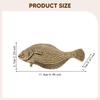 Halibut Miniature Statue Ornament Collection Table Centerpiece Brass Figurine Retro for Tabletop