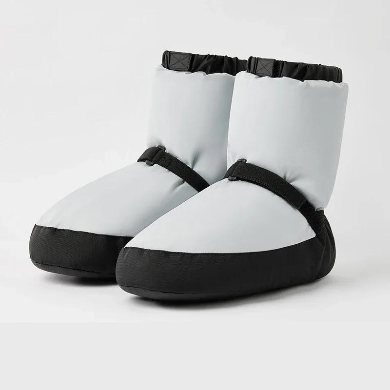 Fashion Women Ballet Shoes Warm Up Booties National Dancing Shoes Winter Dance Boots Warm Antiskid Ballerina Boots Training Shoes