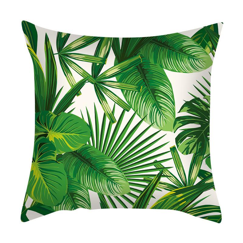 Green Plant Sofa Cushion Cover - Stylish Home Fabric Decor