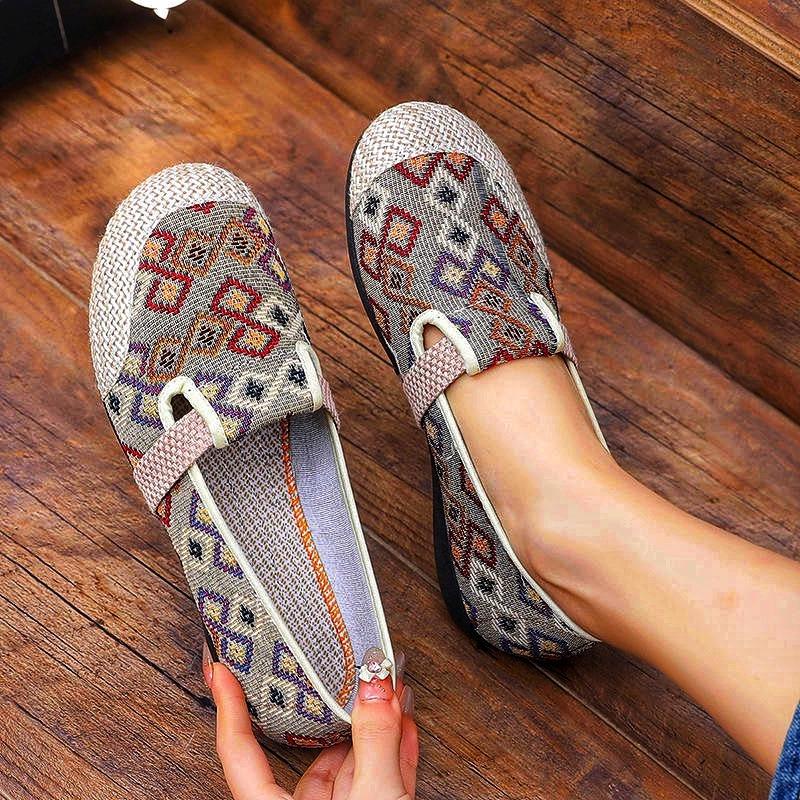 24 new cloth shoes women's breathable casual versatile color matching fashion platform canvas shoes one pedal casual single shoes