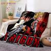 Trigun Flannel Blankets Anime Blankets Vash The Stampede Throw Blanket for Sofa Livingroom Hiking Picnic Blanket Vintage Gift
