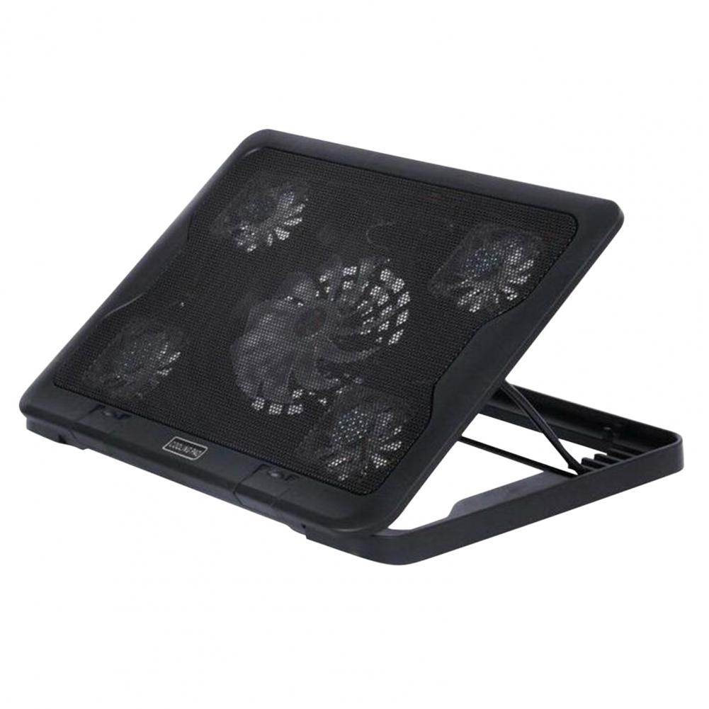 Wide Compatibility Non-Slip Desktop Laptop Cooler with 5 Noise-Free Fans for Gaming Laptop