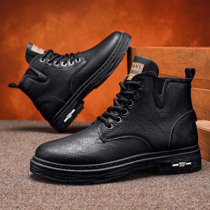 Martin Stiefel große Größe 45 46 Herrenschuhe Herbst neu hoch geschnittene Arbeitsschuhe Plateau britischer Retro Herren Trendschuhe