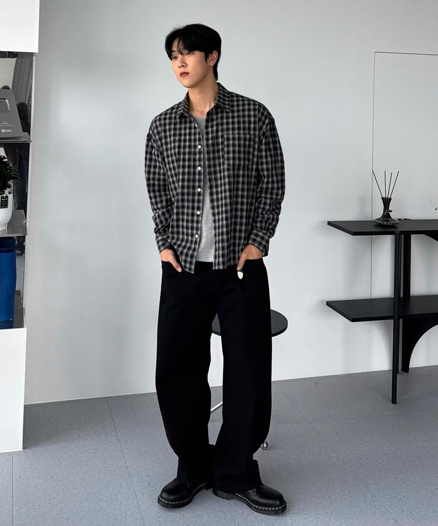 HYOJI 26 Ss Semi-Crop Lightweight Check Shirt (5 Colors)