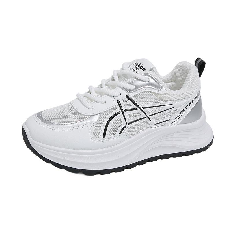 Summer thick-soled 2025 versatile mesh dad shoes women's light, breathable and thin sports fashion casual women's shoes