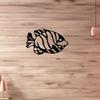 1-teilige Meeresfisch-Metall-Wandkunst - Stilvolle Dekoration für Wohnzimmer, Schlafzimmer und Außenbereiche | Elegantes Metall-Wandbehang