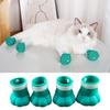 4 Piezas Cubiertas para Garras de Gato Cinta de Sujeción Anticaída Exquisitas Antiarañazos Gato Mascota Gatito Cubiertas para Uñas de Patas Bota Suministros para Mascotas