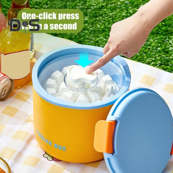 Ice Bucket Ice Cube Tray with Lid & Bin Efficient Ice Making Mold for Freezer Easy Release Reusable Ice Cube Maker for Drinks Coffee
