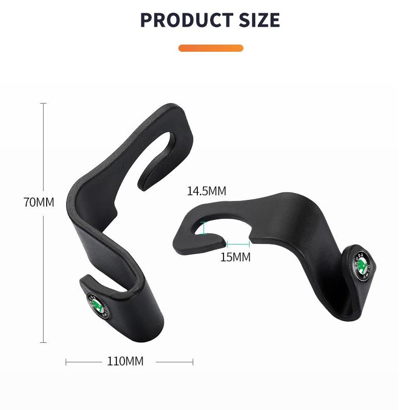 2026 Hot 2Pcs Car Seat Back Hooks Clips Portable Holder Auto Accessories For Skoda Octavia 2 3 A4 A5 mk1 Fabia Superb Rapid Kodi