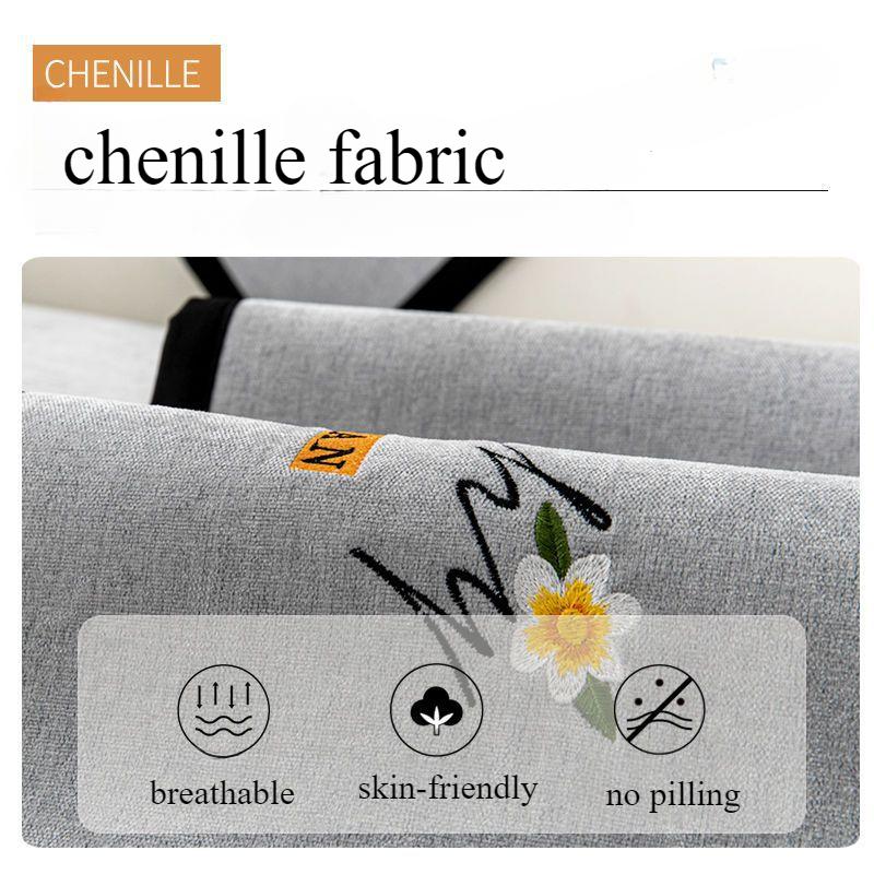 Weiches, universelles Sofatuch mit Chenille-Stickerei für alle vier Jahreszeiten, L-förmiger, rutschfester Sofabezug für das Wohnzimmer