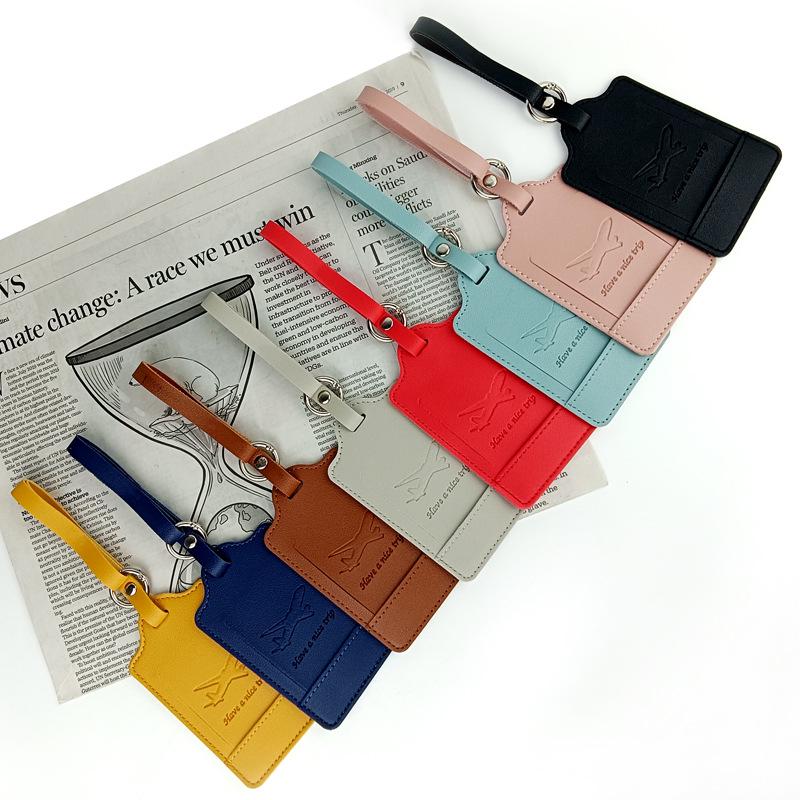 Customizable PU Leather Luggage Tag with Corporate Logo