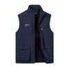 Male Autumn and Winter Middle-aged Outdoor Casual Velvet Warm Vest Worn On Both Sides