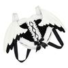 Y2K Angel Heart Backpack Bag Plush Fashion Shoulders Bag with Detachable Angel Wing for Daily Travel Cosplay Props Bag